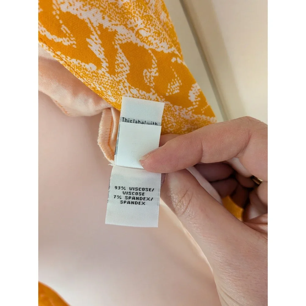 Diane von Furstenberg Y2K Vintage Julian Wrap Dress Orange White Size 10